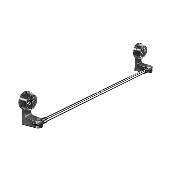 12-24 inch Suction Cup Wall Towel Rack No Drilling Single Rod Retractable Towel Rack self-adhesive Storage Rack Kitchen Bathroom