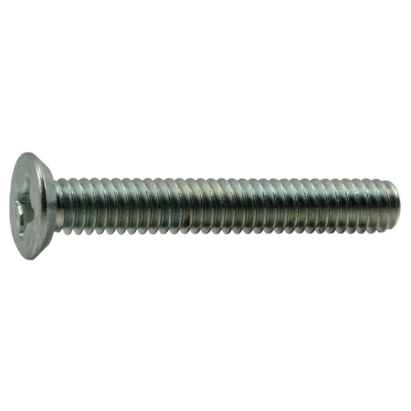 #12-24 x 1-1/2" Zinc Phillips Flat Undercut Head Machine Screws (10 pcs.)