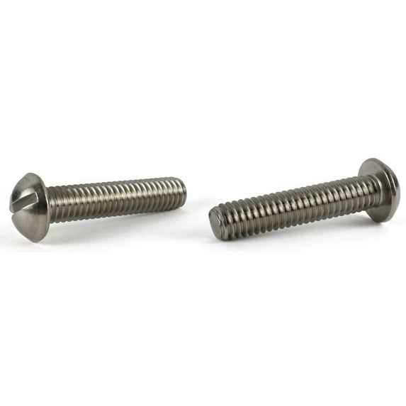 12-24 x 1 1/4" Machine Screws / Slotted / Round Head / Steel / Zinc - 3000 Piece Carton