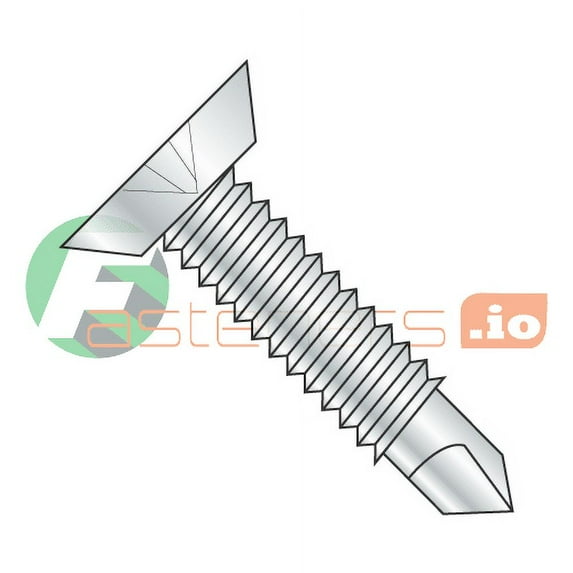 12-24 x 1 1/4" Self-Drilling Screws / Phillips / Flat Undercut Head / Steel / Zinc / #3 Drill Point / Machine Screw Thread (Quantity: 3,000 pcs)