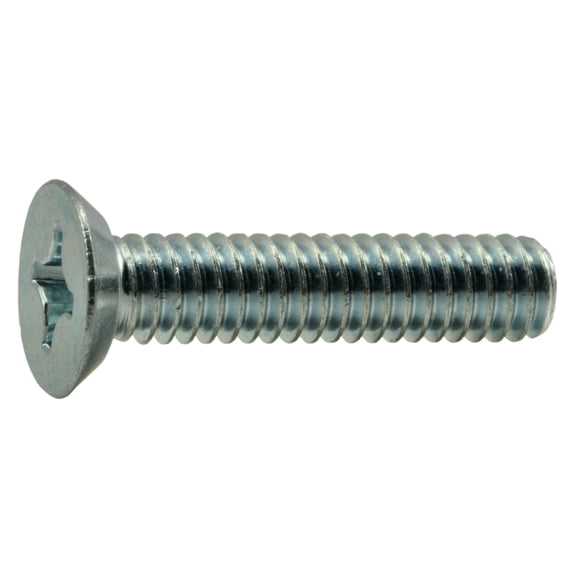 #12-24 x 1" Zinc Phillips Flat Undercut Head Machine Screws (12 pcs.)