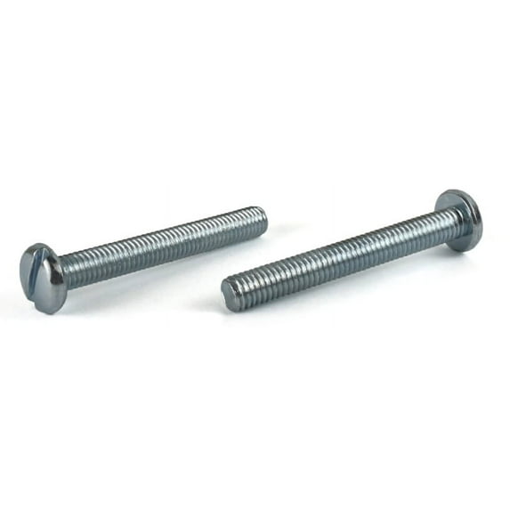 12-24 x 3/4" Machine Screws / Slotted / Pan Head / Steel / Zinc - 4000 Piece Carton