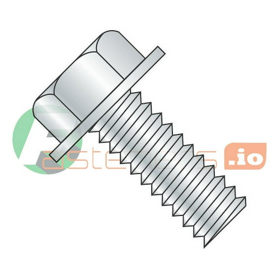 12-24 x 3/4" Machine Screws / Unslotted / Hex Washer Head / Steel / Zinc (Quantity: 3,000 pcs)