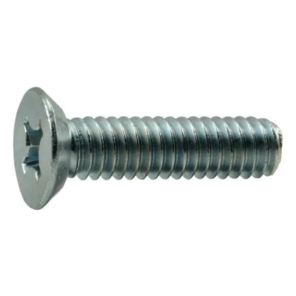 #12-24 x 7/8" Zinc Phillips Flat Undercut Head Machine Screws (12 pcs.)