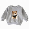 thumbnail image 1 of 12-24Months Toddler Girls Crewneck Sweatshirt Bear Applique, 1 of 9