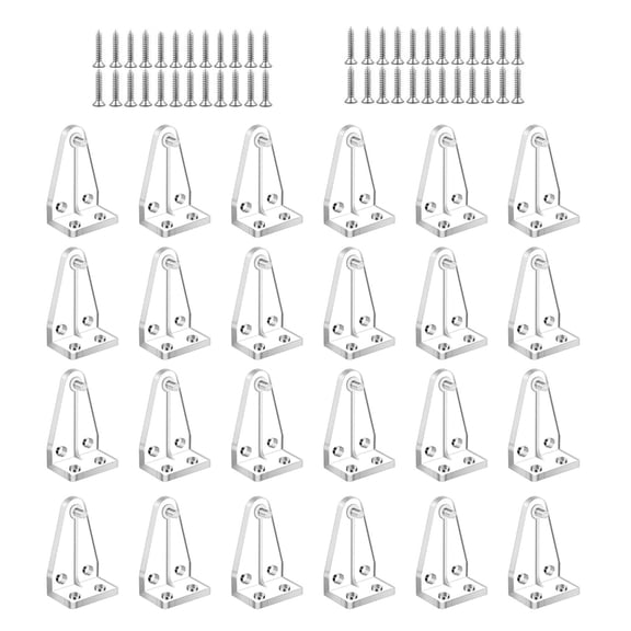 12/24Pcs Clear Blind Hold Down Brackets Window Shade Bottom Rails Holders Clips