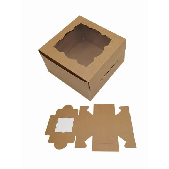 12/24Pcs Kraft Paper Gift Boxes Wedding Favor Candy Cookies Bread Paper Boxes For Thanksgiving Christmas Birthday Party Supplies