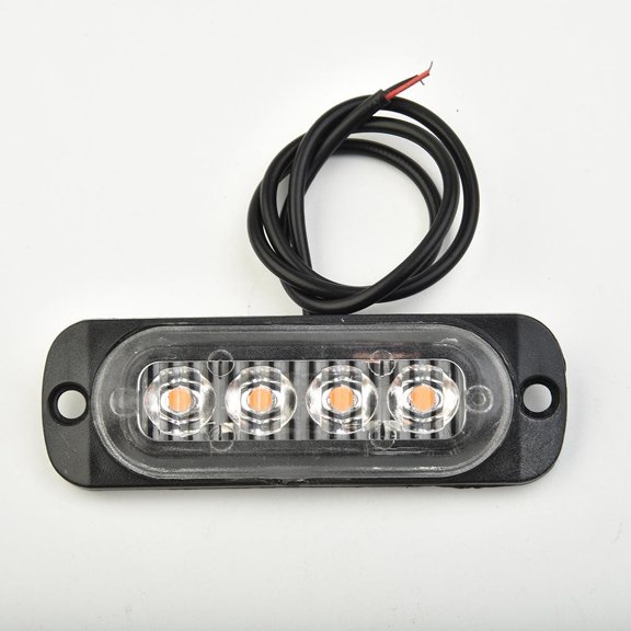 12-24V 12W 4Led Yellow Truck Van Bar Off-Road Car Urgent Fog Light Lamp