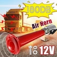 thumbnail image 1 of 12/24V 180DB Super Loud Air Horn Trumpet for Car Truck Boat with Air Brake, 1 of 7