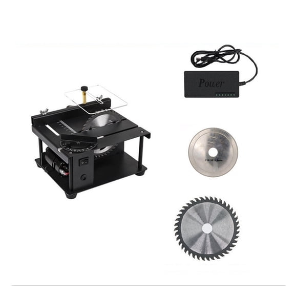 12-24V 200W Table Saw Mini Desktop Electric Saw Cutter Speed Angle Adjustable Blade Cutter for Wood Plastic Acrylic ,DIY Tools