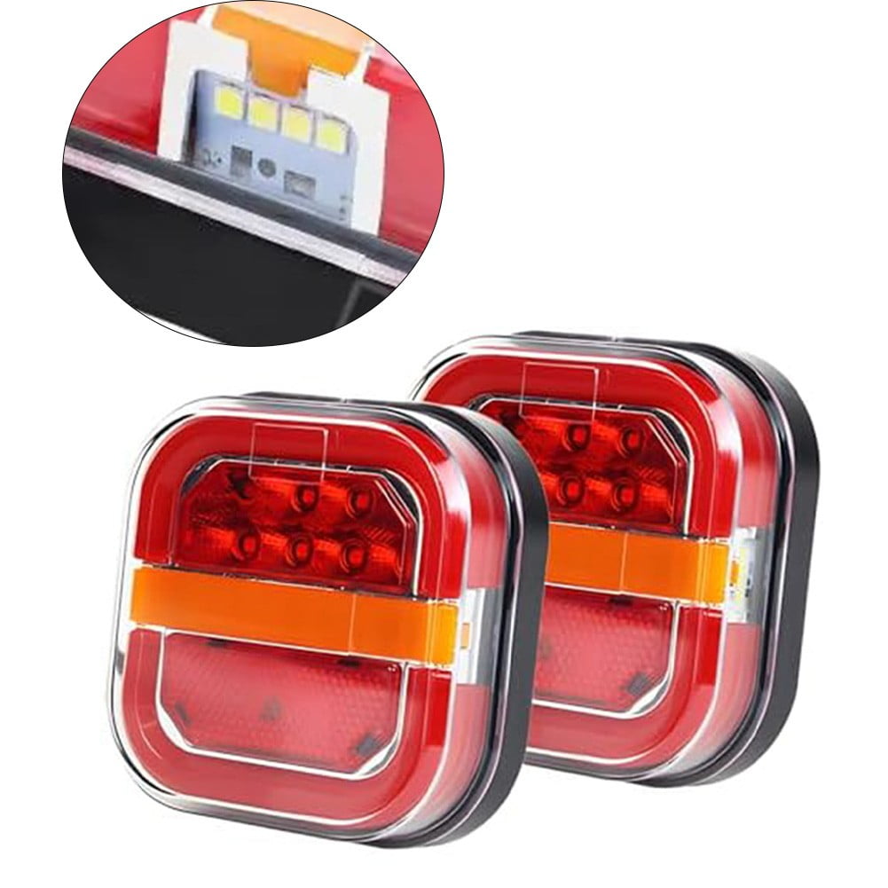 12/24V 3 Colors Square LED Trailer Taillight License Plate Light