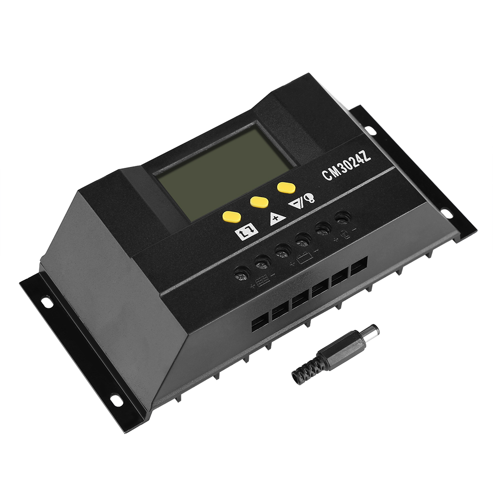 12/24V 30A Solar Charge Controller with LCD Display Automatic Switch Voltage System Regulator