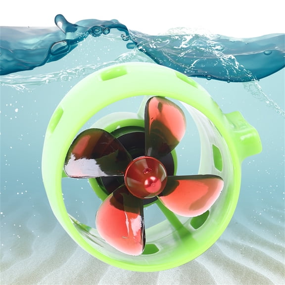 12-24V Brushless Motor with 4-Blade Nylon Propeller for RC Boat Model, High-Speed Corrosion-Resistant Stainless Steel Shaft, 75mm Length