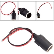 12-24V Car Cigarette Lighter Charger Cable NS Female Socket Adapter Plug Hardwire Cigar Socket Cigarette Lighter 12V Female Car Plug Connector 10amp 25cm