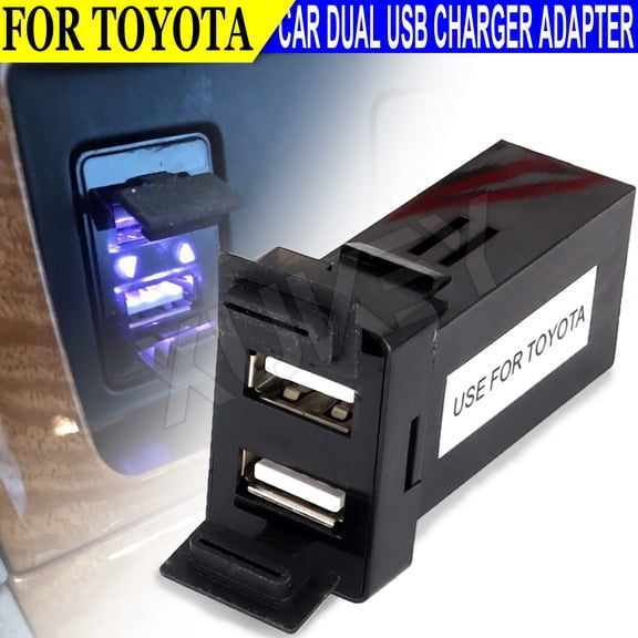 XUKEY For Toyota Sequoia Tacoma Car Dual USB 2 Port Charger 2.1A Phone Charging Socket
