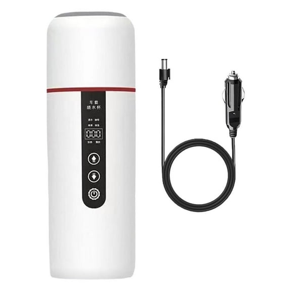 12/24V Car Heating Cup Electric Kettle Stainless Steel Smart TemperatureControl