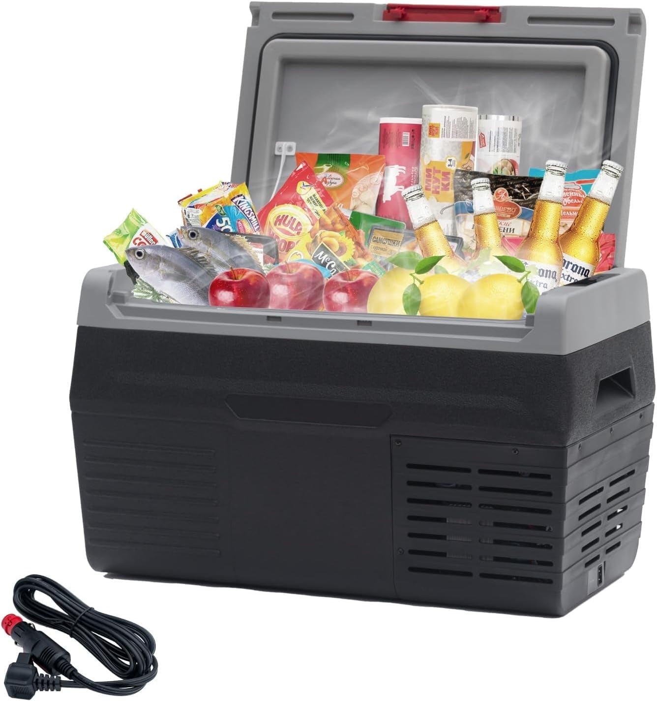 Smad Refrigerator 20L Electric Cooler 12V/24V Convertible Freezer -4℉-68℉ Portable, Car Camping RV