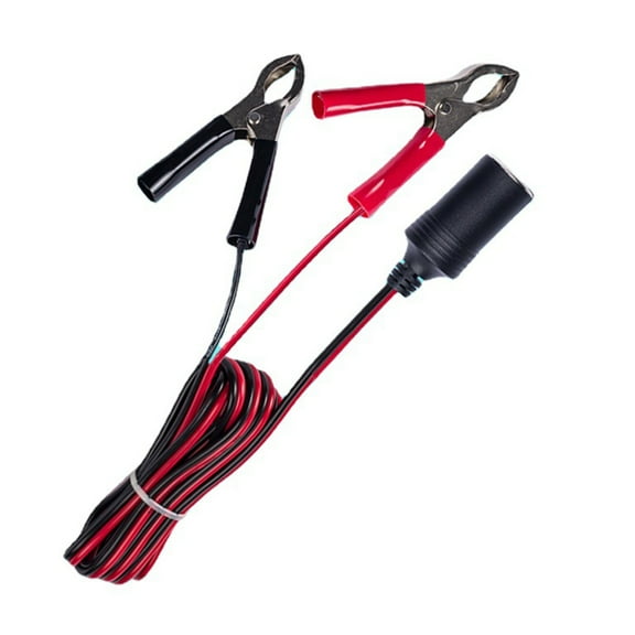 12-24V Car Socket Power Extension Cord with Clips Clip-on Extension Cable Cord