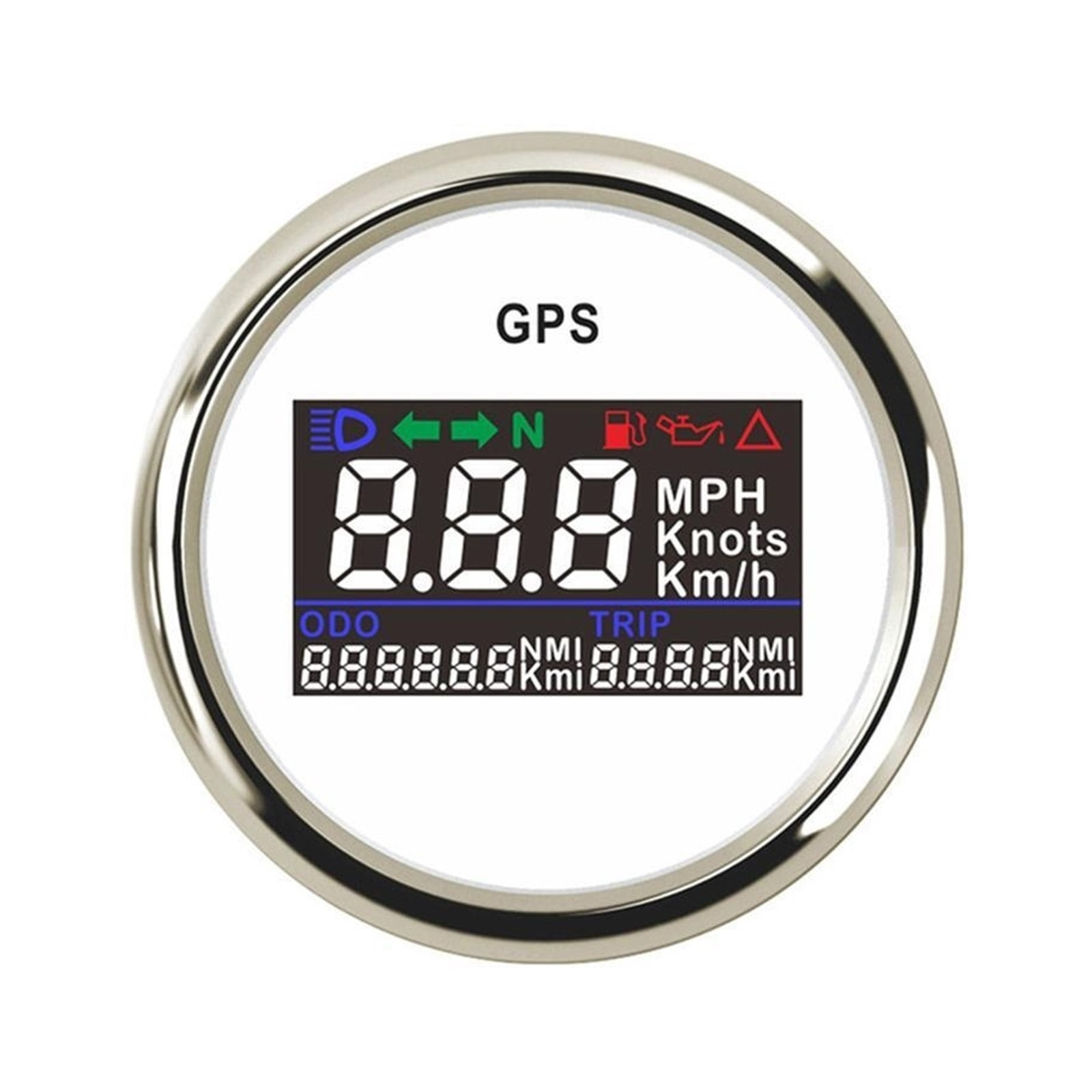 12/24V Digital GPS Speedometer 52mm Gauge 0999 Odometer VA Display For