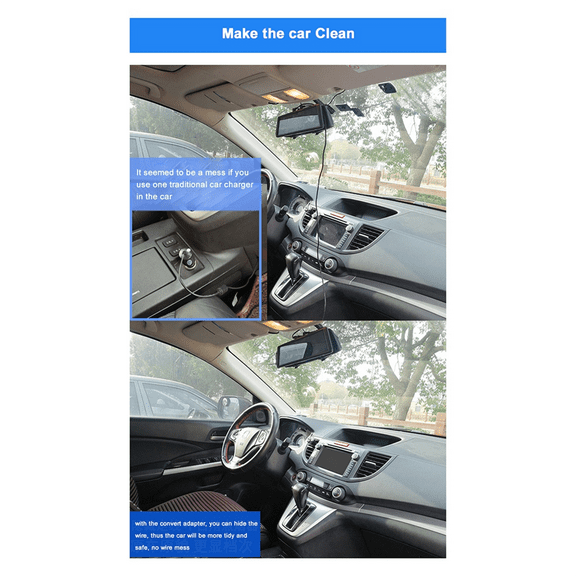 12/24V to 5V Car Dash Cam Wire 3.2m Mirror DVR Hardwire Cable Kit Video Recorder Mini Micro-USB Charger Line