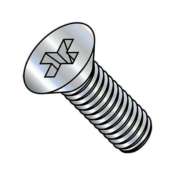 12-24X1 1/2 Phillips Flat Machine Screw Fully Threaded Zinc (Pack Qty 2,000) BC-1224MPF