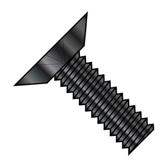12-24X1 1/2 Phillips Flat Undercut Machine Screw Fully Threaded Black Oxide (Pack Qty 2,500) BC-1224MPUB
