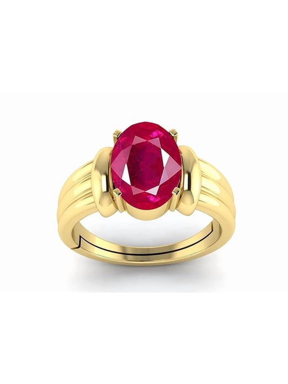 5.50 Natural Certified Ruby Gemstone Panchdhatu Ring for Men & Women