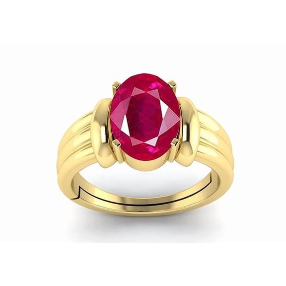 5.50 Natural Certified Ruby Gemstone Panchdhatu Ring for Men & Women