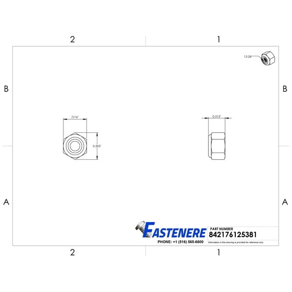 12-28 Nylon Lock Nut Stainless Steel 18-8 Elastic Insert Hex Nuts Qty 250