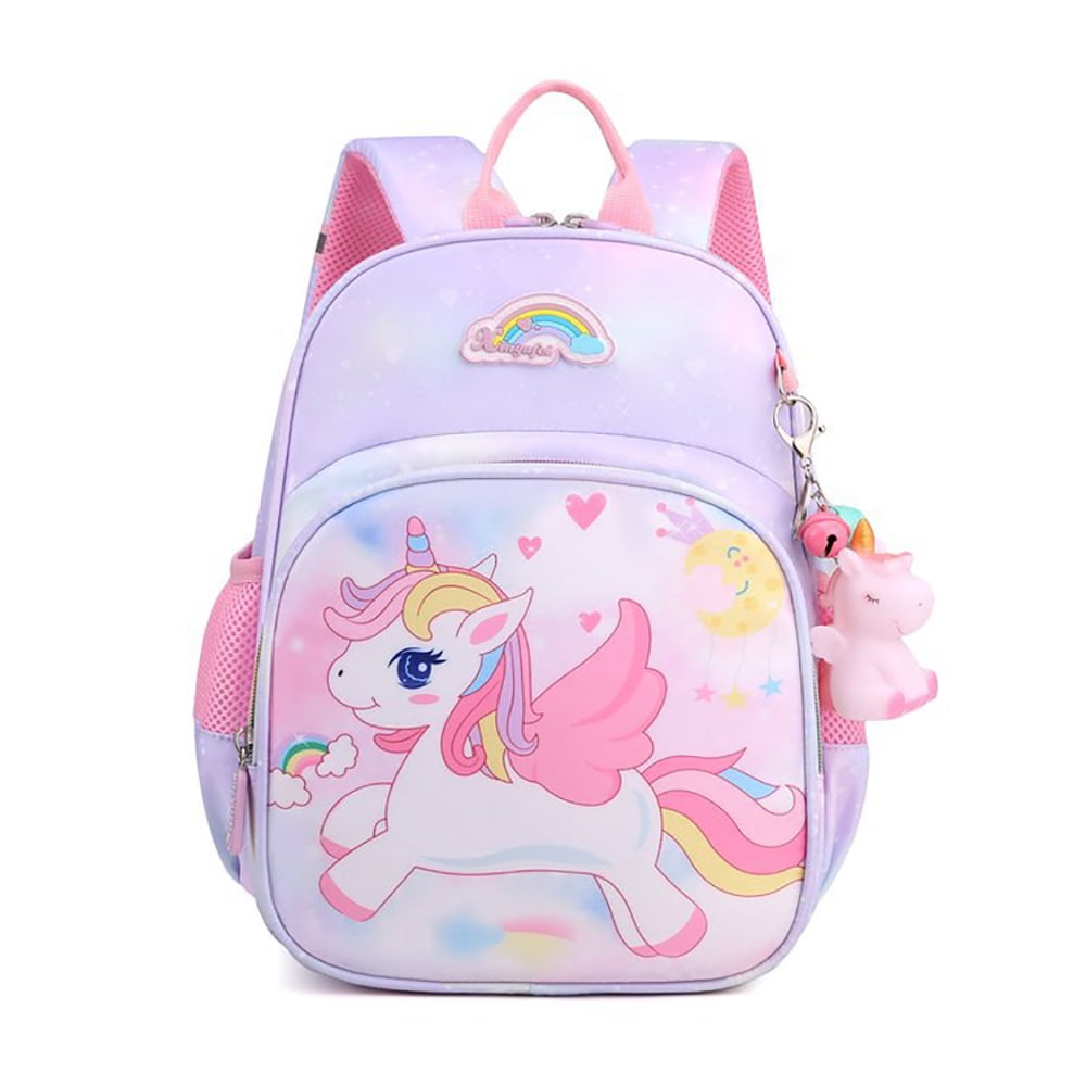 Moonmo Cute Unicorn Face Diamond Sequins Waterproof Princess School Backpack Set Girls Book Bag Large Pink Set Walmart