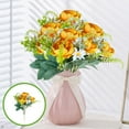 thumbnail image 1 of 12.2in Realistic Plastic Simulation Plant with Delicate Leaves & Buds - Durable Multi-Functional Home Office Decor Artificial Greenery Bouquet, 1 of 6
