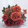 thumbnail image 1 of 12.2in Silk Fall Flowers Arrangement – Artificial Roses, Mums & Chrysanthemums for Home, Table, Wedding, Kitchen & Autumn Party Décor, 1 of 8