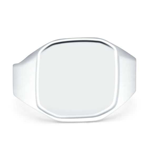 12.2mm Simple Plain Band High Polished Solid 925 Sterling Silver Mens Ring Size 11