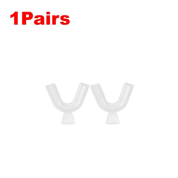 12-2pcs Mouth Guard EVA Teeth Protector Silicone Tooth Orthodontic Braces Transparen Reusable Teeth Whitening Tray Retainer Tool
