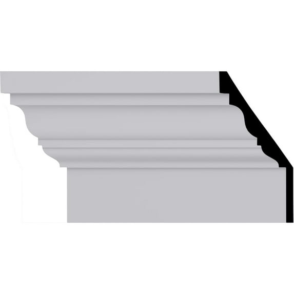 12 3/4"H x 6 1/4"P x 14 1/4"F x 78 3/4"L Fascia Crown Moulding