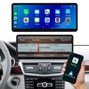 12.3 Inch Ultra Thin TouchScreen Car Stereo for Mercedes-Benz E Class W212 20122015 with NTG4.5 System Support Wireless Carplay,Android Auto,Mirrorlink,Siri,GPS,Rear Camera,Original Car Functions