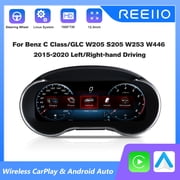 12.3" LCD Digital Dashboard Cluster For Mercedes Benz C/GLC W205 S205 W253 W446 2015-2020 Auto Instrument Panel Cockpit