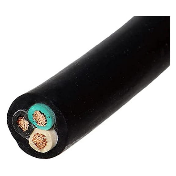 12/3 SJOOW Bulk Cable, 50 Foot Length - 3-Wire, Rated 20 Amp / 300V, Water and Oil Resistant