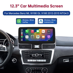 12.3" TouchScreen Wireless CarPlay Android Auto for Mercedes-Benz ML GL W166 X166 with NTG4.5/4.7 Car Multimedia Dispaly Stereo