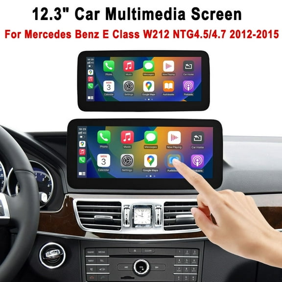 12.3 inch Car Screen Multimedia for Mercedes Benz E Class W212 with NTG4.5/4.7 System 2012-2015 Car TouchScreen Wireless CarPlay Android Auto Car Stereo Multimedia Radio Receiver Bluetooth