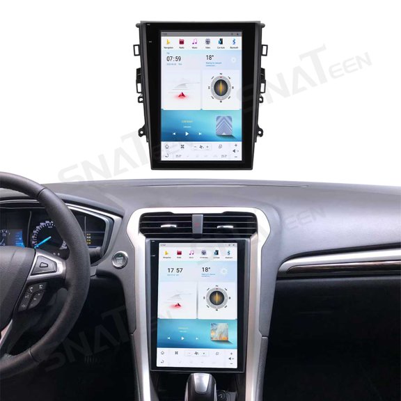 12.3 inch Carplay Screen/Radio/Multimedia Player for Ford Mondeo 2013-2019 Models Universal Car Navigation/GPS Upgrade Headunit Android Display 1080P Touch Screen Replace System Accessories