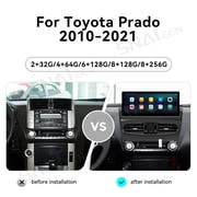 12.3 inch Carplay Screen/Radio/Multimedia Player for Toyota Prado 2010-2021 Models Universal Car Navigation/GPS Upgrade Headunit Android Display 1080P Touch Screen Replacement Accessories System