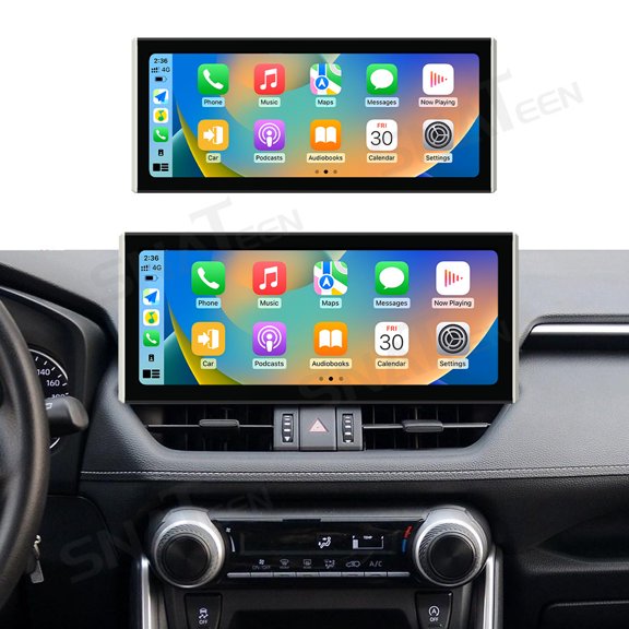 12.3 inch Carplay Screen/Radio/Multimedia Player for Toyota RAV4/Wildlander 2020-2024 Universal Car Navigation/GPS Upgrade Headunit Android Display 1080P Touch Screen Replace System Accessories