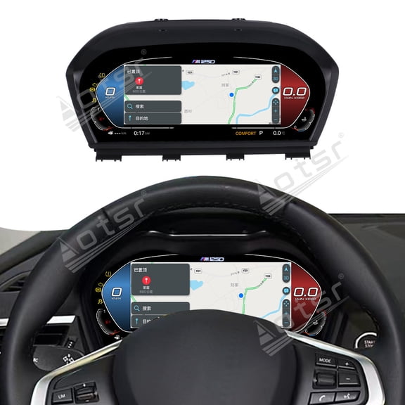 12.3 inch Digital Dash Instrument Cluster for BMW 1/2 Series X1/X2 2013-2024, LCD Digital Panel Speedometer car Dashboard Replacement Digital Gauge Cluster