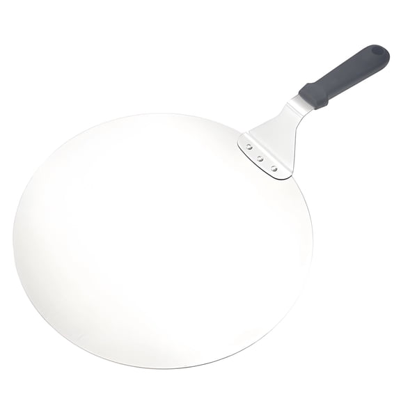 12 In / 30.5 cm Stainless Steel Pizza Peel, Round Oven Spatula with PP Grip, Baking Pizza Tool for Easy Pizza Transfer, Corrosion & Rust Resistant, 18.9 in / 48 cm Total Length