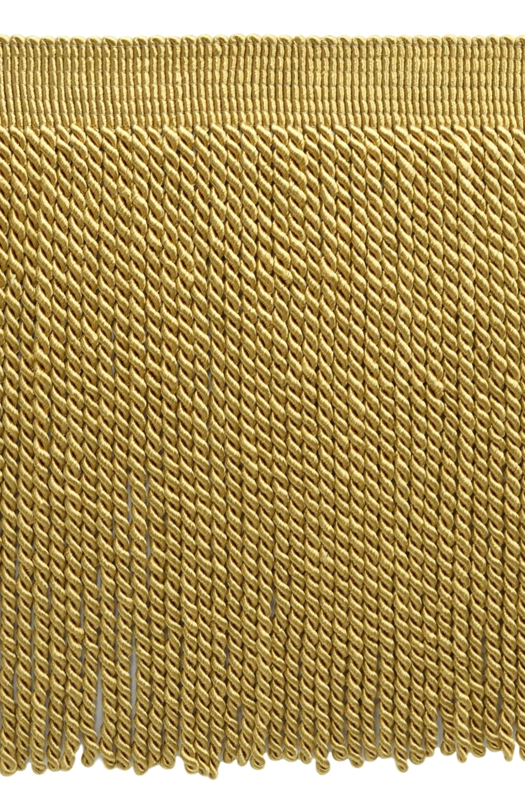 12" (30.5cm) Long Classic Bullion Fringe Trim with Knitted Header # BFS12,, Antique Gold #C4 (Dark Yellow Gold) 5 Yards (15 ft/4.5m)