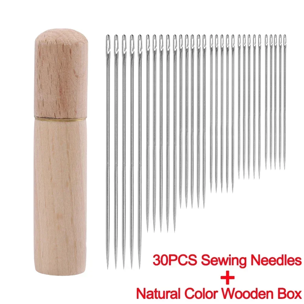 12/30Pcs Side Hole Blind Sewing Needles Stainless Steel Elderly Needles ...