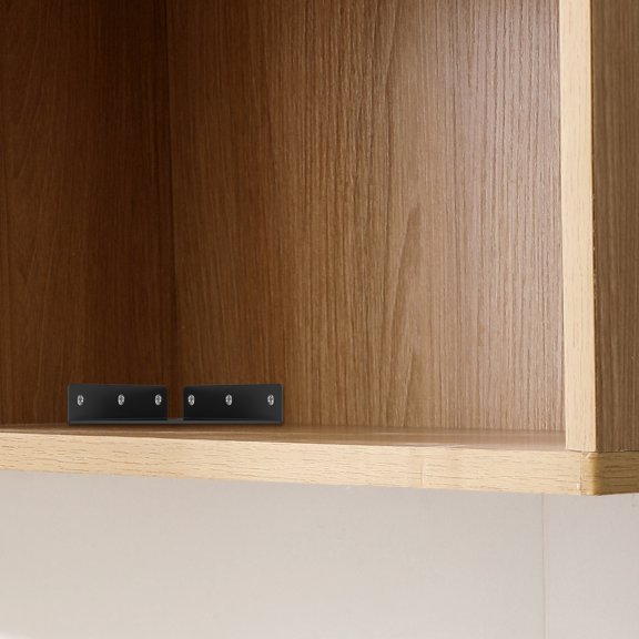 12/30Pcs Triangle Corner Bracket Steel Corner Brace Bracket Rustproof Black Angle Shelf Bracket Connector with Screw Furniture Corner Connector Triangle Shelf Bracket for Bed Table Cabinet