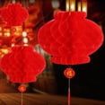 thumbnail image 1 of 12-30cm Foldable Waterproof Good Fortune Red Paper Lanterns Chinese New Year Spring Festival Party Celebration Home Decoration, 1 of 6