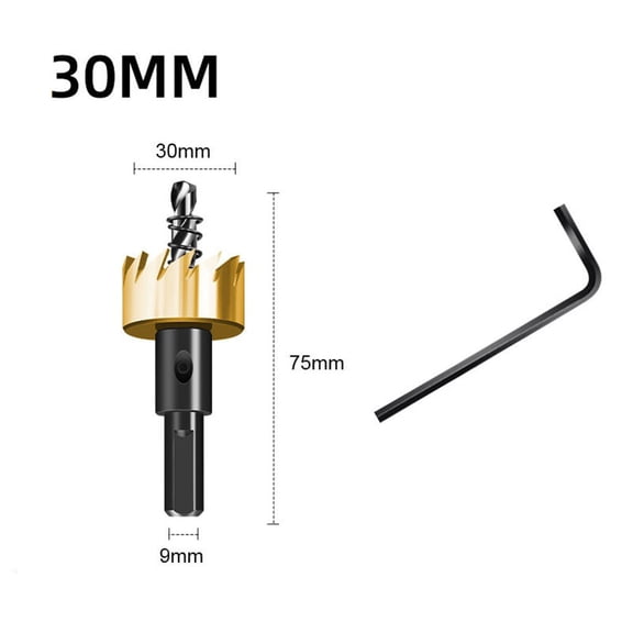12-30mm HSS Drill Bit Hole Saw Opener Tooth Cutter Carbide Tip for Wood Steel
